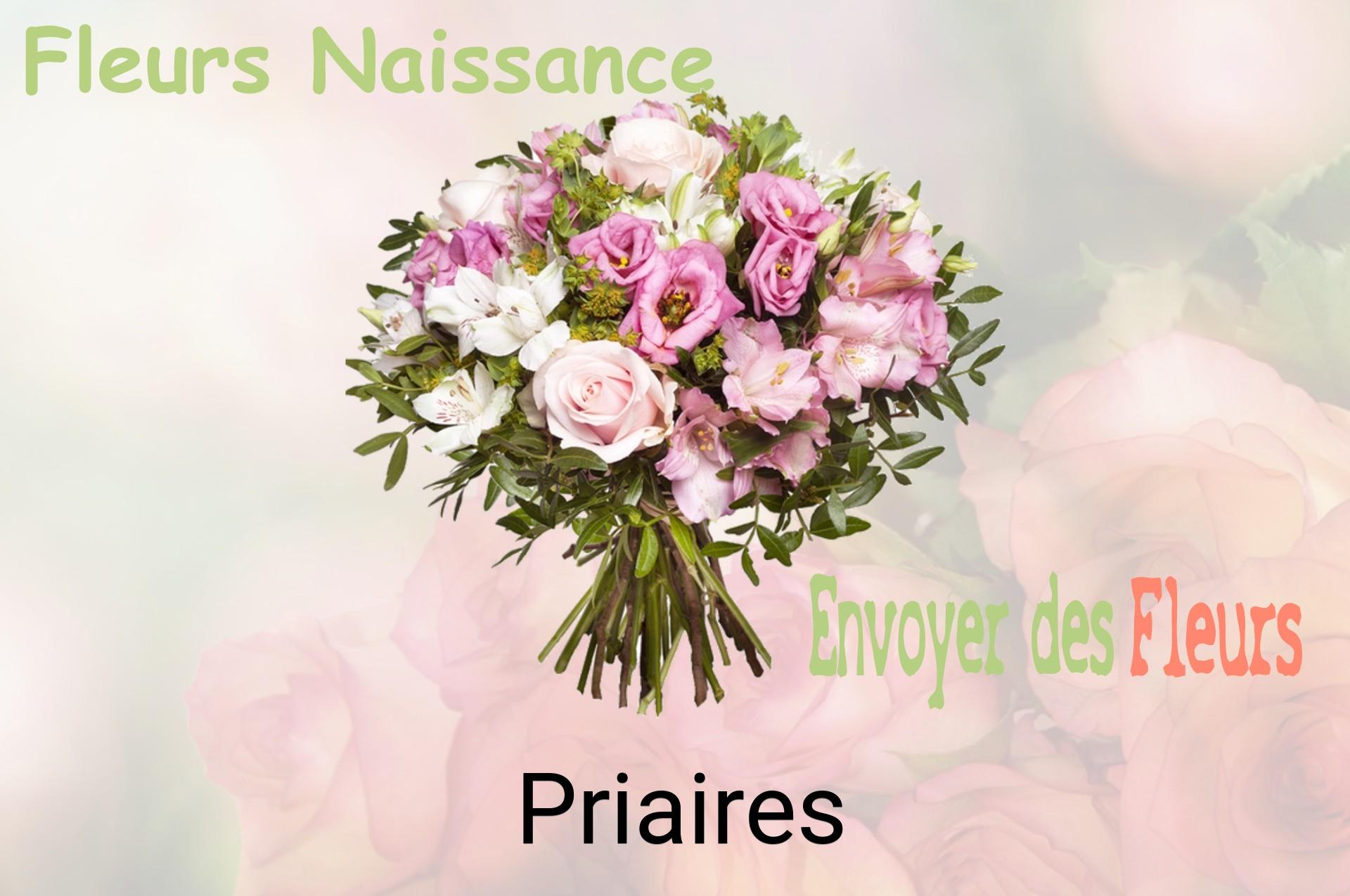 Bouquet de fleurs de naissance livré à Priaires
